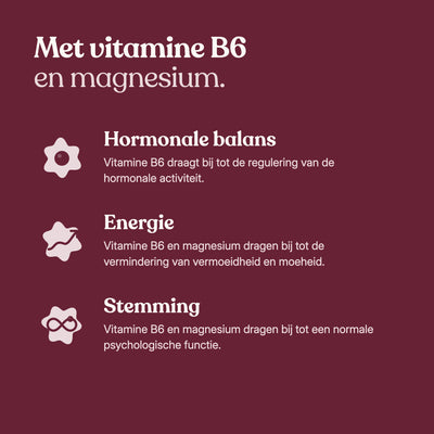 Met vitamine B6 en magnesium: hormonale balans, energie en stemming